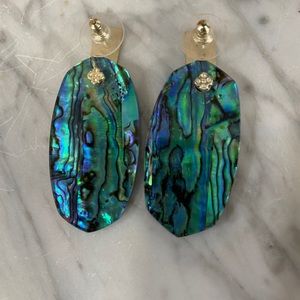 Kendra Scott Abalone Shell Earrings in gold